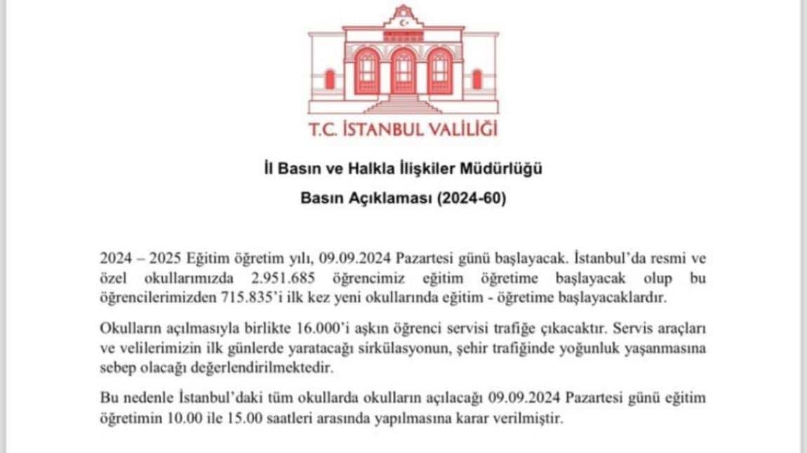 İl Basın ve Halkla İlişkiler Müdürlüğü Basın Açıklaması 